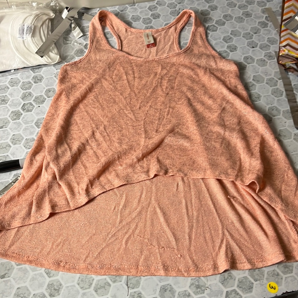 No Boundaries Medium Pink Hi Low Tank Top